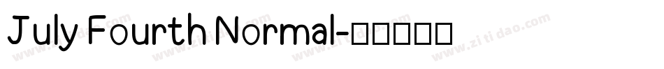 July Fourth Normal字体转换